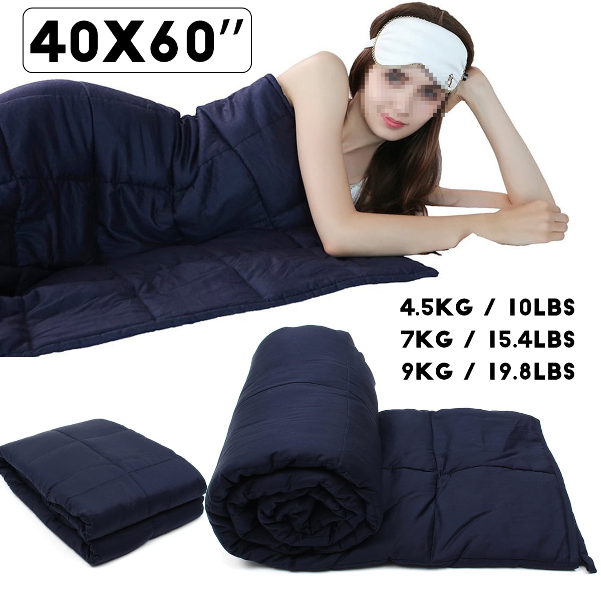 40x60'' Weighted Blanket 15/20lbs Adult Sensory Sleep Stress Insomnia