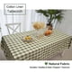 thumbnail image 4 of Xiao Hua Mantel rectangular a cuadros, resistente, de lino y algodón, antiarrugas, para primavera, verano, picnic, cocina, cena, restaurante, fiesta al aire libre (140 x 210 cm), verde, 4 of 5
