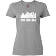 thumbnail image 3 of Inktastic Boston Massachusetts City Skyline with Grunge Women's T-Shirt, 3 of 5