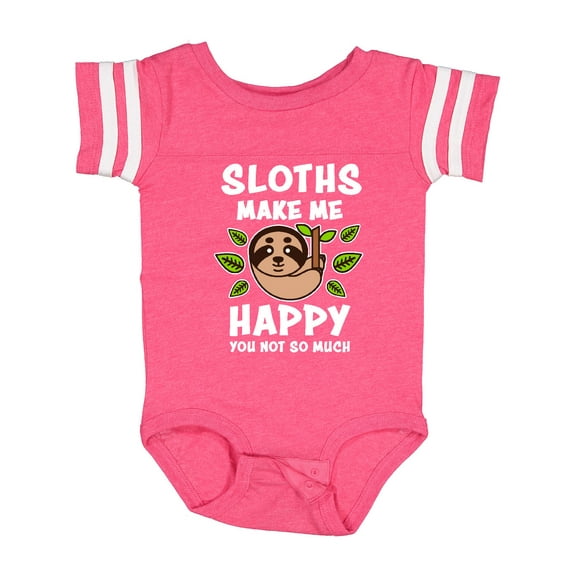 Inktastic Sloths Make Me Happy You Not So Much Boys or Girls Baby Bodysuit