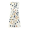 thumbnail image 4 of Taylonsss Womens Casual Sleeveless Round Neck Dress with Allover Print and Pocket, Casual Everyday Outfit, 4 of 6