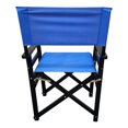 thumbnail image 4 of Tcbosik Set of 2 Tall Directors Chairs, Folding Wood Makeup Chair with Black Frame for Makeup Artist and Clients, Blue Canvas, 4 of 10