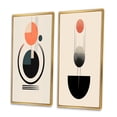 thumbnail image 3 of Designart "Retro Minimalist Moon Harmony Lovely Rhythms IV" Transitional Framed Wall Art Set Of 2 - Abstract Gold Framed Wall Art Set Of 2, 3 of 6