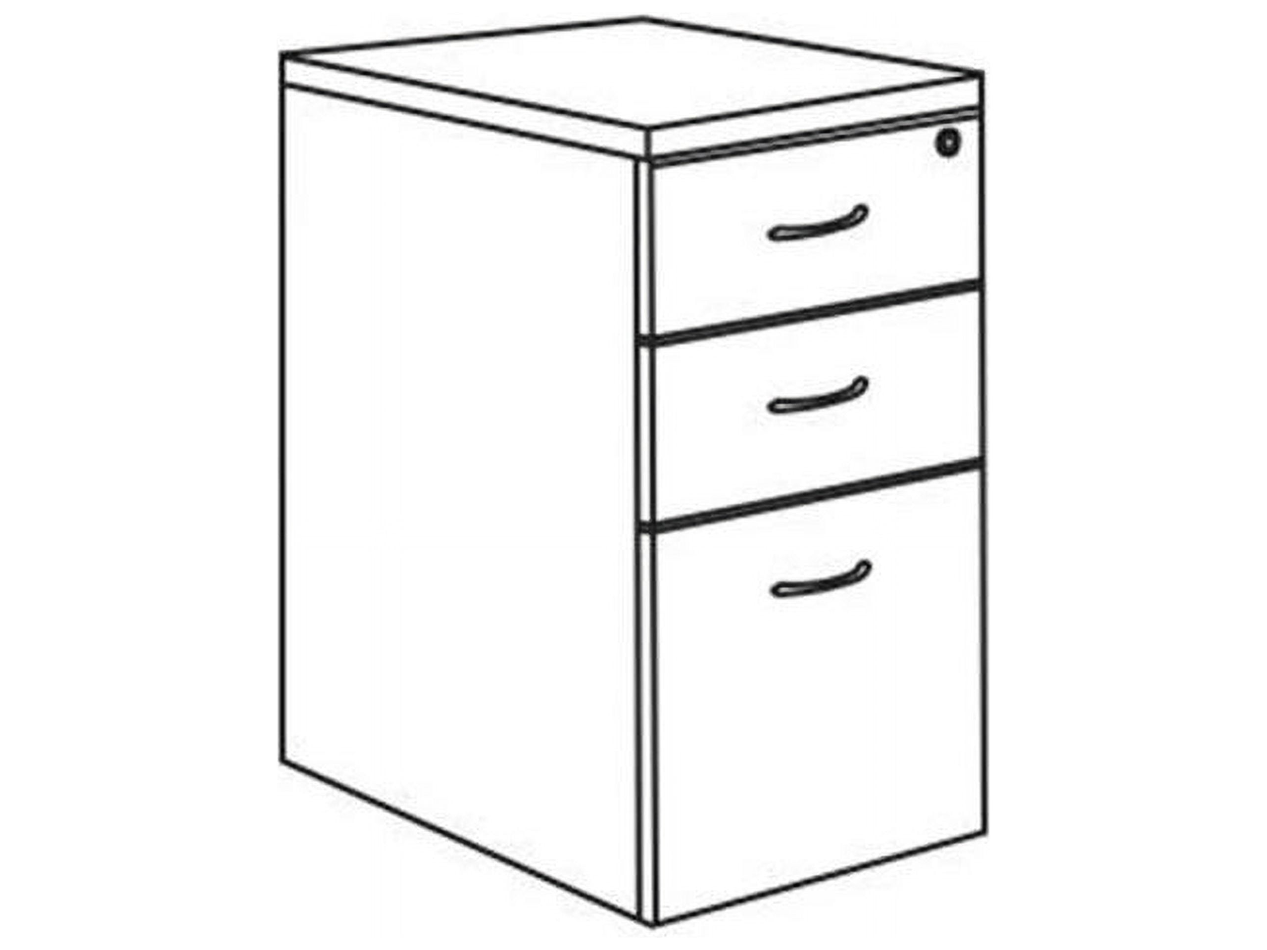 Lorell, Essentials Pedestal - 3-Drawer, 1 Each