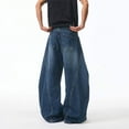 thumbnail image 4 of HaoXianJian Men's Pants Baggy Jeans for Men Super Wide Leg Jeans 90s Vintage Cargo Pants Street Style Hip Hop Skater Denim Pants Streetwear, 4 of 7