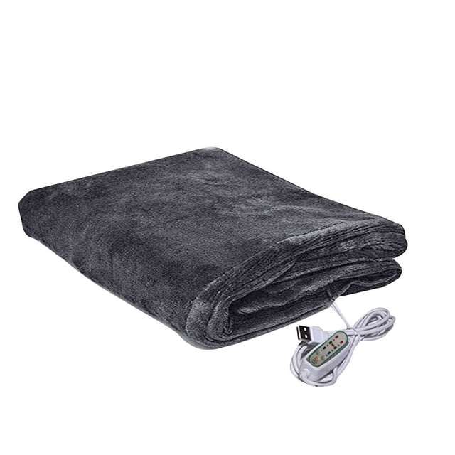 DEBGFS Heated Electric Blanket Coral Fleece Twin Size with 4 Heat Settings Wearable USB Heated Blanket ShawlHeated Electric Blanket Coral Fleece Twin Size,gray