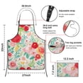 thumbnail image 3 of Pioneer Flower Floral Print Pattern Apron-Garden Aprons for Women with Pockets-Cotton Linen Waterproof Kitchen Cooking Gardening Aprons Adjustable for Kitchen,Cooking,BBQ and Salon 33x27 Inch, 3 of 7