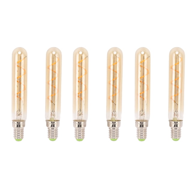 Bombilla tubular, 2 bombillas LED E14 LED Bombilla tubular dorada Diseño aerodinámico