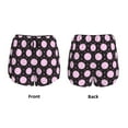thumbnail image 3 of Balery Pink Groovy Disco Ball Pattern Women's Running Shorts with Liner 2 Pockets Elastic Workout Athletic Gym Yoga Shorts-Medium, 3 of 7