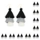 thumbnail image 1 of Guardurnaity 1 par de pendientes de borla bohemios, joyería exagerada, recuerdo de fiesta, pendiente con flecos, día de San Valentín, negro, Negro Blanco Gris 10Conjunto, 1 of 6