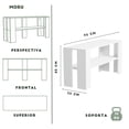 thumbnail image 3 of Mueble Mesa para Tv Enso Moru Color Blanco, Mueble Organizador Moderno |90x45x30cm|, 3 of 8