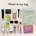 thumbnail image 3 of Bolsa de maquillaje STARDW Aesthetic Floral para mujeres y niñas de lona, 3 of 6