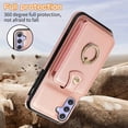 thumbnail image 7 of REQO Phone Case for Samsung Galaxy S23 FE 5G Wallet Cell Cover with Tempered Glass Screen Protector and Crossbody Strap Ring Stand RFID Credit Card Holder S 23 EF S23FE 23S Women Girls Rose Gold, 7 of 7