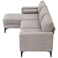 thumbnail image 5 of L-shaped Sectional Sofa, Modern Chenille Fabric Sofa Couch with Reversible Chaise and 2 Waist Pillows, 86" Convertible Sofa with Metal Legs for Living Room, Camel, 5 of 7