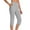 Gray, variant on HAOTAGS Dressy Capri Pants for Women, High Waist Stretch Golf Capris Pants with Pockets Black 3XL