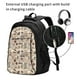 thumbnail image 2 of Fotbe Abstract Coffee Mochila con Estampado y Puerto USB para Hombre y Mujer, Mochila Antirrobo, Mochila de Viaje, Mochila Escolar, Mochila Universitaria, 2 of 7