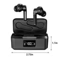 thumbnail image 3 of Oggfader Wireless Earbuds Wireless Earbuds 5.2 Bluetooth Headsets Light Weight Earphones With Microphone & Charging Case Digital Display Black, 3 of 8