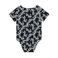 thumbnail image 2 of Daiia Flower Printed Unisex-Baby Short Sleeve Onesies Bodysuits Baby Climbing Clothes Soft and Comfortable Romper with Expandable Shoulder Design-12 Months, 2 of 8