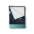 thumbnail image 2 of Geese Soft Flannel Fleece Blanket, Abstract Geese Flying over Lake Fantasy Looking Curl Ornament Illustration, Cozy Plush for Indoor and Outdoor Use, 70" x 90", Pale Blue Night Blue, by Ambesonne, 2 of 5