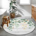 thumbnail image 3 of Sage Green Eucalyptus Round Area Rug 3.3Ft Washable Circle Rugs for Dining Room Table, Country Leaves Pastoral Plants Wooden Non-Slip Carpet Floor Mats Indoor Outdoor Carpet Runner Home Decor, 3 of 8