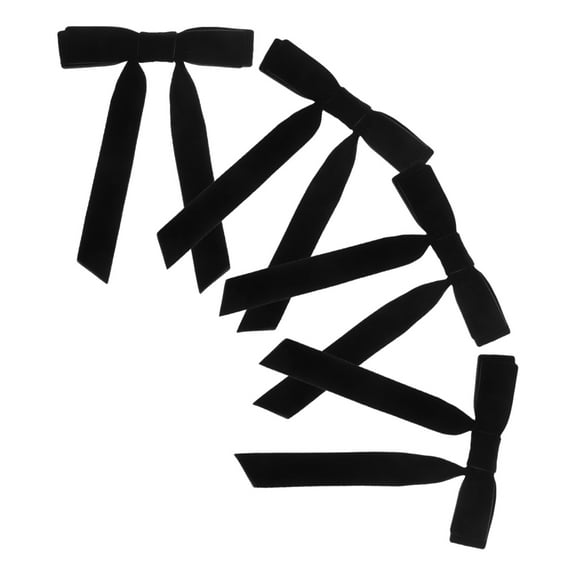 Worgeous 4pcs Velour Hair Bow Elegant Hair Accessories For Women Little Girl Hair Bows Ribbon Bows Long Hair Bows For Girls Hairbows For Woman