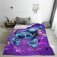 thumbnail image 7 of Throw Blanket Purple Stitch Ultra-Soft Fleece Blanket Light Weight Warm Plush Blankets for Couch Sofa Bed Office 40"x30", 7 of 7