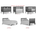 thumbnail image 2 of iRerts 5 In 1 Convertible Baby Crib, Wood Convertible Crib Toddler Bed with Wood Legs, Converts from Baby Crib to Toddler Bed, Fits Standard Full-Size Crib Mattress, Easy to Assemble, Black, 2 of 6