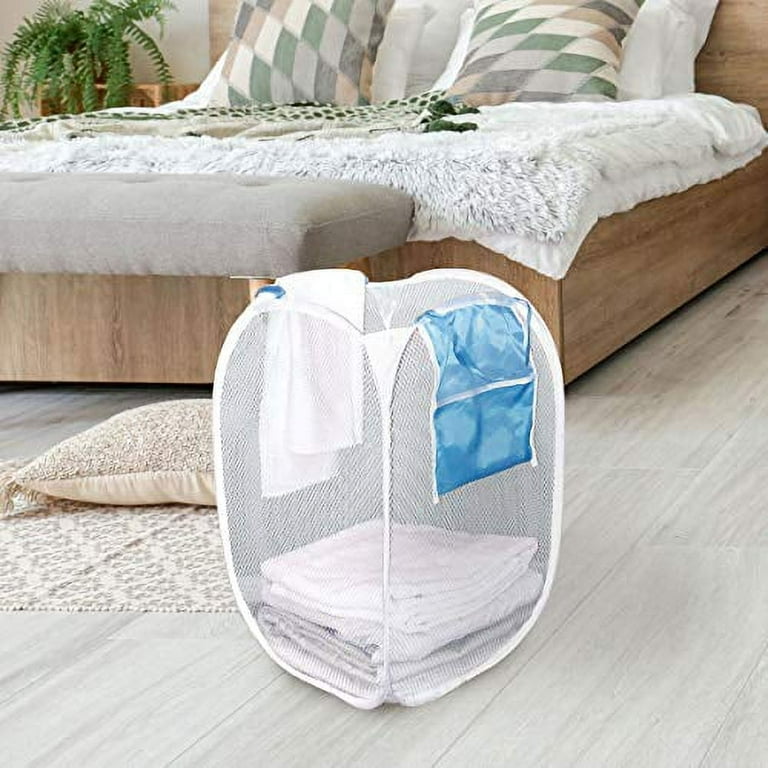  Clorox Pop Up Laundry Basket – Lightweight Mesh, Round, Holds  2.1 Bushels, Odor Protection Keeps Clothes Smelling Fresh, Collapsible  Easy Storage