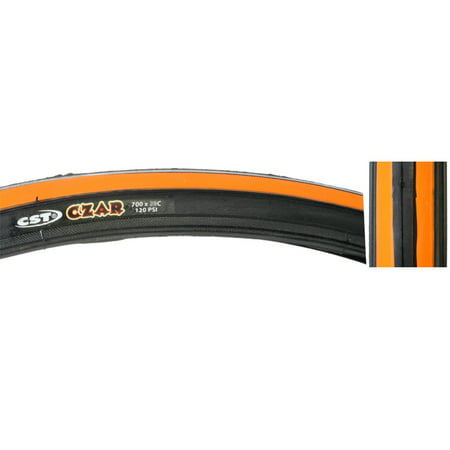 CST Czar Comp Road Tire Black Orange 700x25c Training Race Urban Fixed Gear (Best Urban Bike Tires)