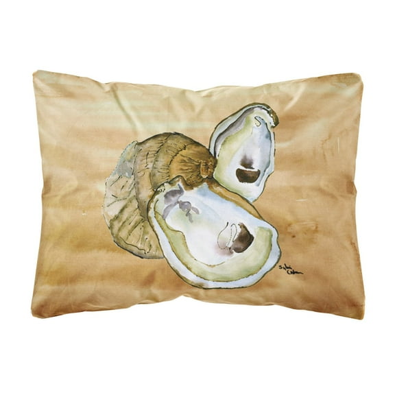 Carolines Treasures 8160PW1216 Oyster Canvas Fabric Decorative Pillow, 12H x16W, multicolor