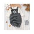 thumbnail image 6 of Bagilaanoe Newborn Baby Girl Boys Knitted Jumpsuit Snowflake Letters Print Sleeveless Bodysuit Overalls 3M 6M 9M 12M 18M Infant Ribbed One Piece Romper, 6 of 9