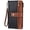 Brown Black, variant on Wallet for Women Clutch RFID Blocking Wristlet Leather Purse Large Capacity Credit Card Holder with Grip Hand Strap