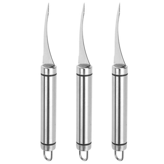 LEORX Multi-purpose Shrimp Line Shears with Stainless Steel Blades for Kitchen Use 3pcs Silver