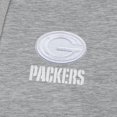 thumbnail image 4 of Men's Antigua  Heather Gray Green Bay Packers Victory Pullover Hoodie, 4 of 4