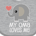 thumbnail image 4 of Inktastic My Oma Loves Me Grandchild Boys or Girls Baby Bib, 4 of 4