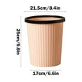 thumbnail image 4 of Kitchen Trash Can, Step-On Garbage Can with Lid, Tall Kitchen & Bathroom Trash Can, Small Office Waste Bin, Beige - Xuniizn, 4 of 7