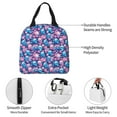 thumbnail image 3 of Yiaed Blue Flower Skull Print Insulated Lunch Bag Reusable Cute Tote Lunch Box, Leakproof Cooler Lunch Bags for Work Office Travel School Picnic, 3 of 5