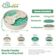 thumbnail image 3 of Slow Feeder Dog Bowl, Dog Bowl for Dry, Wet, and Raw Food, 9.8 Inches Dog Food Puzzle for Fun and Healthy Mealtime, Slow Eating Dog Dish for All Breeds, Green, 3 of 7