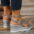 thumbnail image 4 of Willtoo Wide Width Platform Wedge Sandals for Women: Comfortable Low Heel Open-Toe Summer Shoes with Adjustable Ankle Strap, 4 of 6