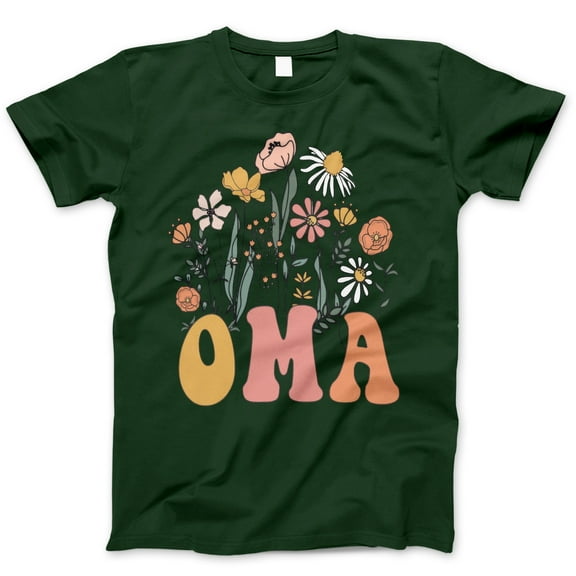 OMA Floral T-Shirt - Cute Grandma Gift, Mother's Day Shirt , Flower Garden Graphic Tee, Retro Oma Shirt, Women's Family Gift