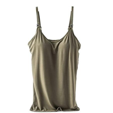 

Nursing Cami Tank Tops for Breastfeeding Women Nursing Tops Maternity Shirts Built in Shelf Bra Camisoles