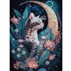 thumbnail image 1 of Cuadros Decorativos Kit de pintura de diamante con forma especial parcial de bricolaje 5D decoración del hogar del gato Wdftyju de costura negro 4 estilos, 1 of 8