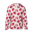 thumbnail image 2 of Lsque Strawberry UPF 50+ Lightweight Sun Protection Men's Women's Long Sleeve Shirt, Hoodie Performance -XX-Large, 2 of 9