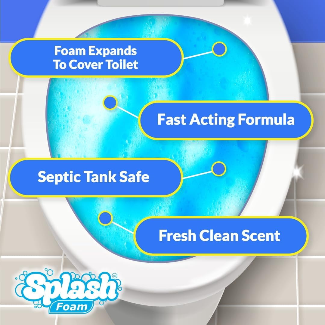Splash Toilet Cleaner - New Advanced-Formula Self-Activating Powder for Toilet Bowl Cleaning Bathroom Cleaners