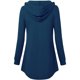 thumbnail image 3 of Una línea con capucha sudadera con capucha cuello en V manga larga botón cordón jersey casual tops para mujer, 3 of 7