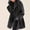 Black, variant on VIWORLD Women's Plus Size Hooded Wool-Like Coat Mid-Length Button Down Long Coat Warm Fall Winter Outerwear Sky Blue，S