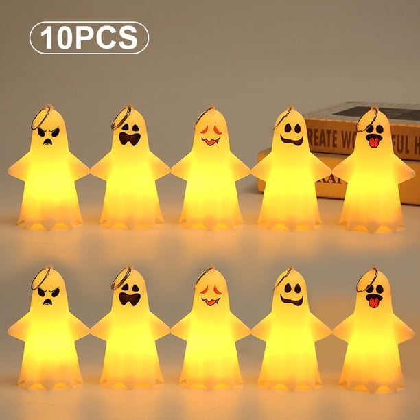 Colgante de fantasma LED para Halloween, atmósfera escalofriante, perfecto para decoración del hogar Accesorio luminoso, regalo para adultos y niños, 2023