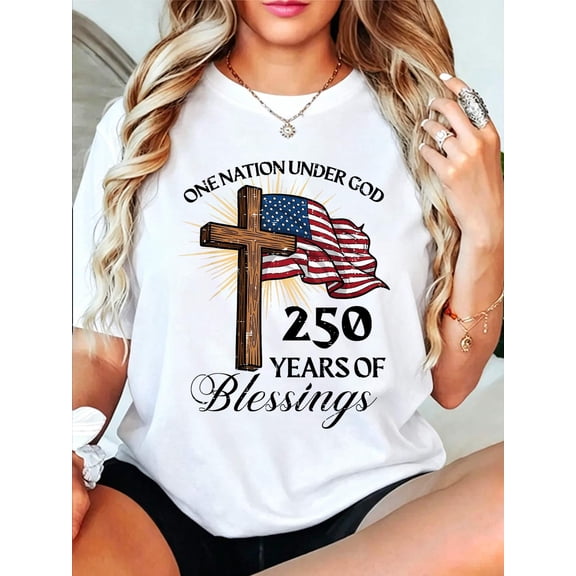 One Nation Under God 250 Years 250th Anniversary USA Men T-Shirt