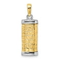 thumbnail image 3 of FB Jewels 14K Two Tone Gold Mezuzah Pendant, 3 of 4