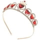 thumbnail image 4 of Tiara de corazón rojo Descendientes Corona de corazón Joyas para el cabello Corona de boda para novia, 4 of 5